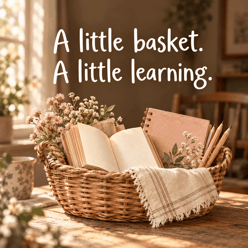 A Homeschool Learning Basket for the Days You Need to Keep It Simple